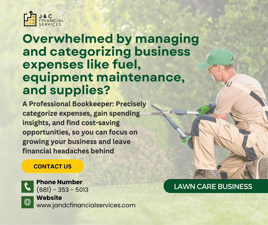 lawn care business - overwhelmed by managing and categorizing business expenses like fuel, equ9ipment maintenance, and supplies? 